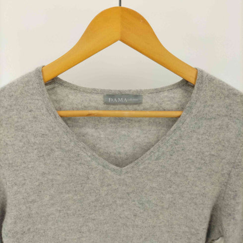 ダーマコレクション DAMA collection カシミヤ 100% Vネック ニット カットソー レディース import:L