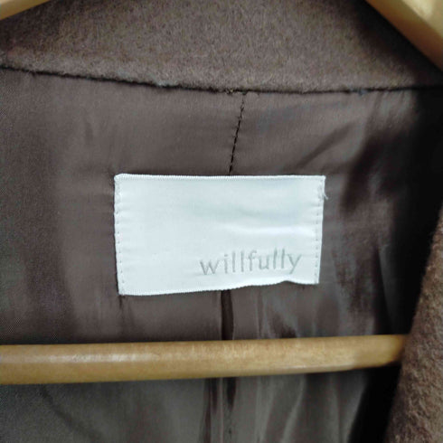 ウィルフリー willfully ウールダブルブレストコート レディース