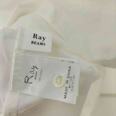 レイビームス Ray BEAMS コットン デザインネック ラグランスリーブブラウス レディース