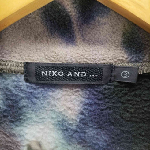 ニコアンド Niko and... マルチカラー タイダイ フリース ジャケット メンズ JPN:3