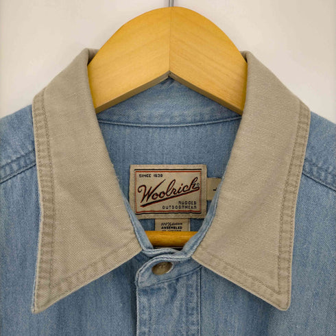 ウールリッチ WOOLRICH ダンガリーシャツ エルボーパッチ メンズ import:L