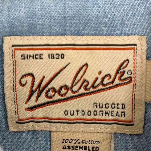 ウールリッチ WOOLRICH ダンガリーシャツ エルボーパッチ メンズ import:L