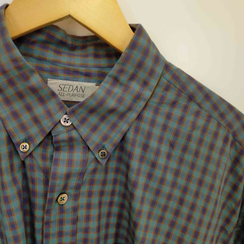 セダンオールパーパス SEDAN ALL-PURPOSE Poplin Stripe Big BD Shir メンズ JPN:XL