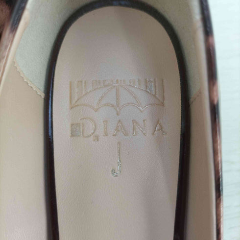 ダイアナ DIANA レオパード柄 ヒール レイン ポインテッドトゥパンプス レディース 23 1/2