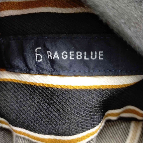 レイジブルー RAGEBLUE 開襟 ストライプ半袖シャツ メンズ JPN:S