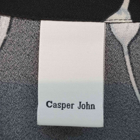 キャスパージョン CASPER JOHN 総柄 ポリエステル 開襟シャツ メンズ import:M