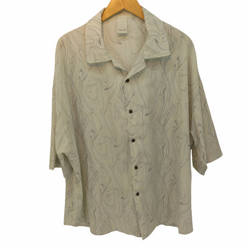 キャスパージョン CASPER JOHN 総柄 ポリエステル 開襟シャツ メンズ import:M
