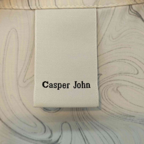 キャスパージョン CASPER JOHN 総柄 ポリエステル 開襟シャツ メンズ import:M