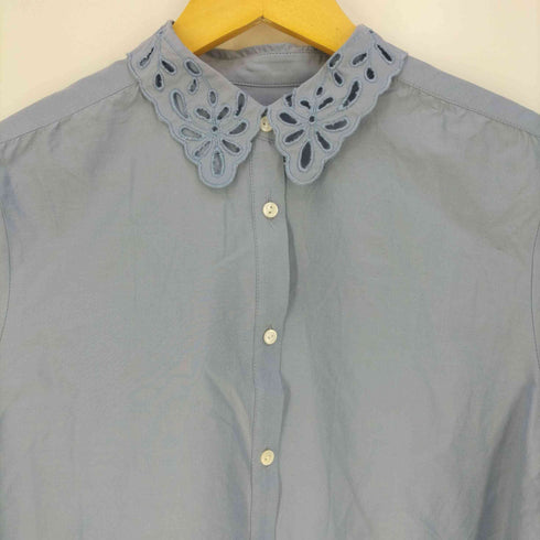 スローブイエナ SLOBE IENA 刺繍レースカラーシャツ レディース FREE