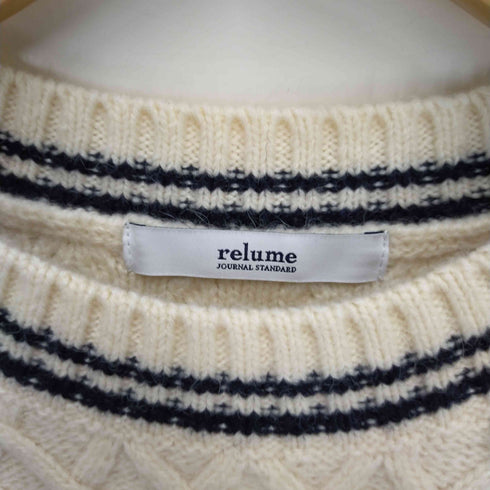 ジャーナルスタンダードレリューム JOURNAL STANDARD relume アルパカ混 アラン編みニットベスト レディース FREE