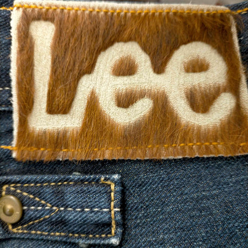 リー Lee COWBOY ハラコパッチ シンチバック ジップフライ ストレート デニムパンツ メンズ 32