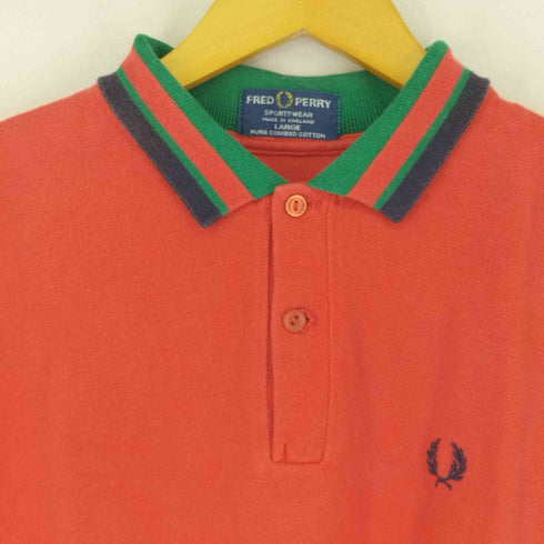 フレッドペリー FRED PERRY ワンポイントロゴ刺繍ポロシャツ メンズ import:L