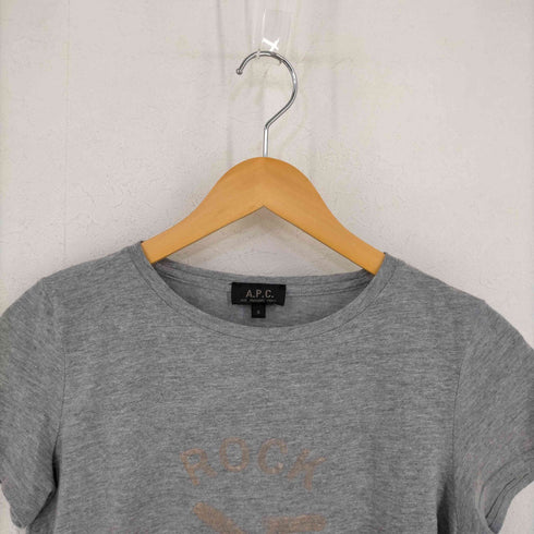 アーペーセー A.P.C. ROCK SUCKS 霜降り クルーネックTシャツ レディース import:S