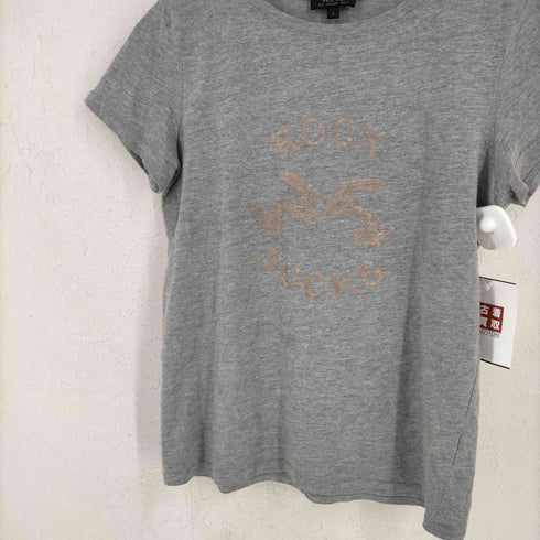 アーペーセー A.P.C. ROCK SUCKS 霜降り クルーネックTシャツ レディース import:S