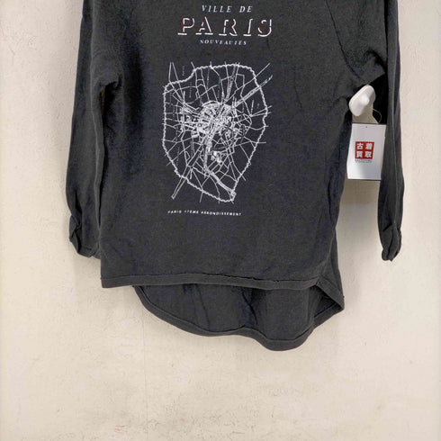 ザラ ZARA プリント 7分袖ラグランTEE レディース import:S