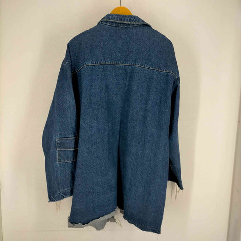 アフリカンアメリカンカレッジアライアンス AFRICAN AMERICAN COLLEGE ALLIANCE AACA 90S カットオフ加工 デニムハーフコート メンズ