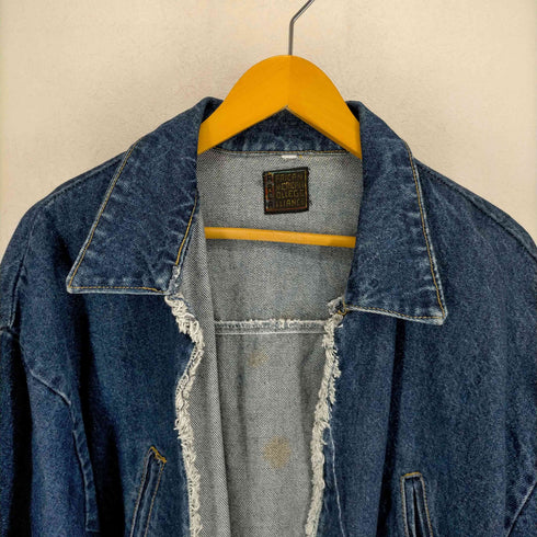 アフリカンアメリカンカレッジアライアンス AFRICAN AMERICAN COLLEGE ALLIANCE AACA 90S カットオフ加工 デニムハーフコート メンズ