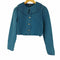 ザラ ZARA CROP DENIM JACKET ビッグカラー レディース import:XS