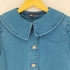 ザラ ZARA CROP DENIM JACKET ビッグカラー レディース import:XS