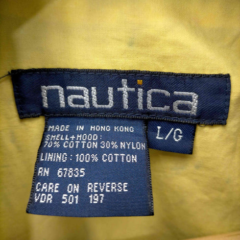 ノーティカ NAUTICA コットンナイロンシェル ライン比翼ジャケット メンズ import:L