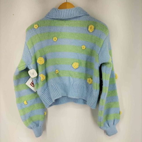 ザラ ZARA FLORAL EMBROIDERED KNIT POLO SWEATER レディース JPN:S