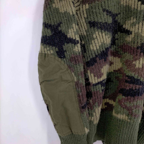 エルエルビーン L.L.Bean 80S イングランド製 迷彩ウール エルボーパッチニット メンズ