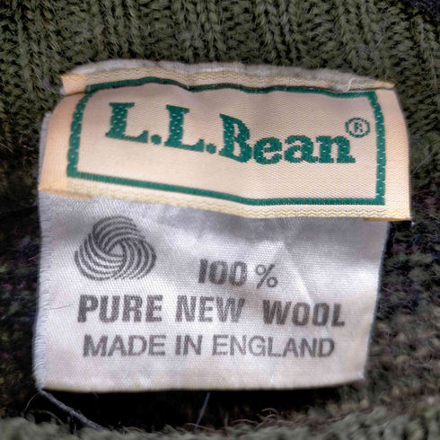 エルエルビーン L.L.Bean 80S イングランド製 迷彩ウール エルボーパッチニット メンズ