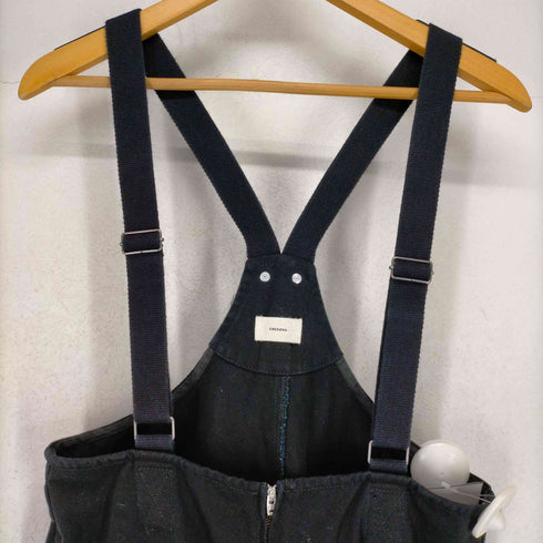 CREDONA 23AW ワイドデッキオーバーオール BLACK レディース FREE