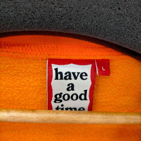 ハブアグッドタイム HAVE A GOOD TIME ロゴ刺繍スウェットカーディガン メンズ import:L