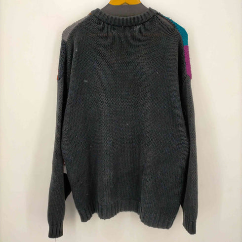 パネルデザインラミーコットンニット メンズ import:L