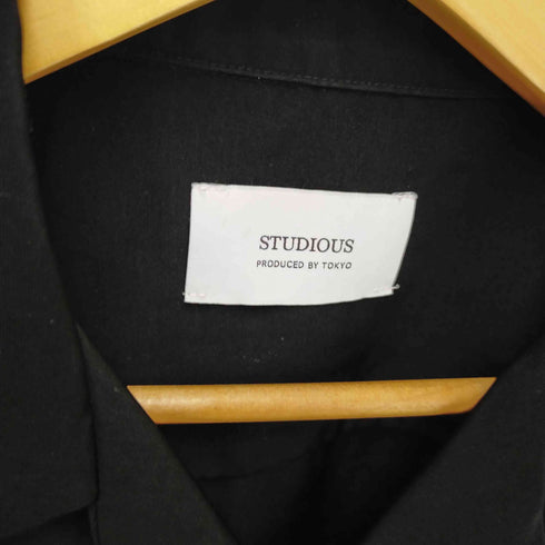 ステュディオス STUDIOUS ブライトサテンリラックスオープンカラーシャツ メンズ JPN:3