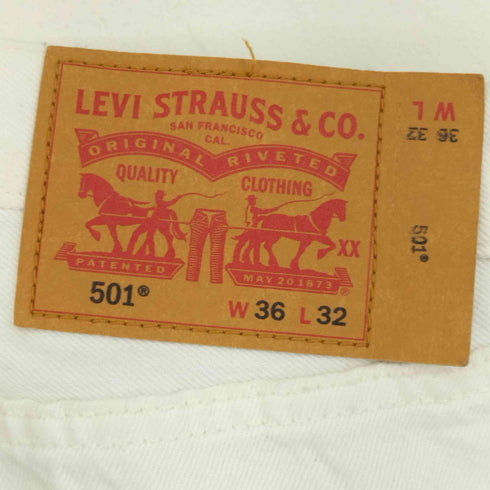 リーバイス Levis 501 WHITE GARMENT DY メンズ 36X32