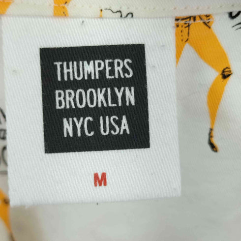 サンパースブルックリンニューヨーク THUMPERS BROOKLYN NYC オープンカラー総柄 S/S シャツ メンズ import:M