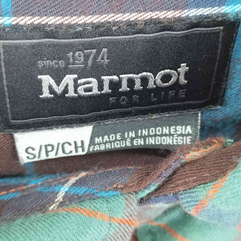マーモット MARMOT フロントポケットチェック L/S ネルシャツ メンズ import:S