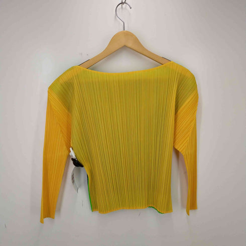 プリーツプリーズイッセイミヤケ PLEATS PLEASE ISSEY MIYAKE マルチカラーボーダープリントプリーツカットソー レディース 3