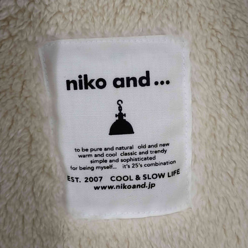 ニコアンド Niko and... 裏フリース ボタンレスコート レディース
