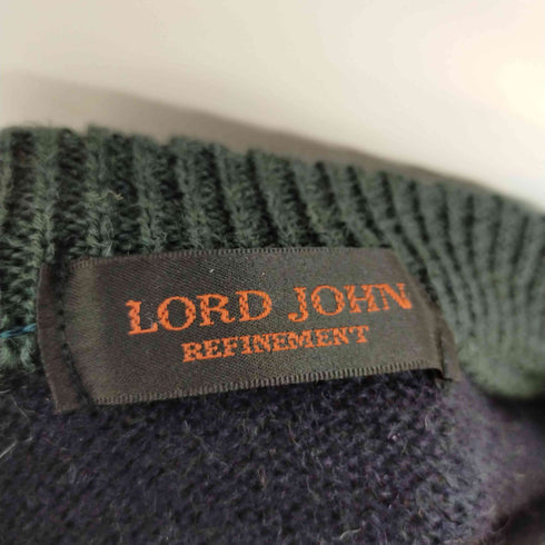 LORD JOHN ウール100% 総柄ニット メンズ L