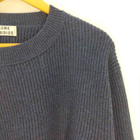 アクネストゥディオズ ACNE STUDIOS ミックスカラー 五分袖 クロップドローゲージウールニット レディース import:S