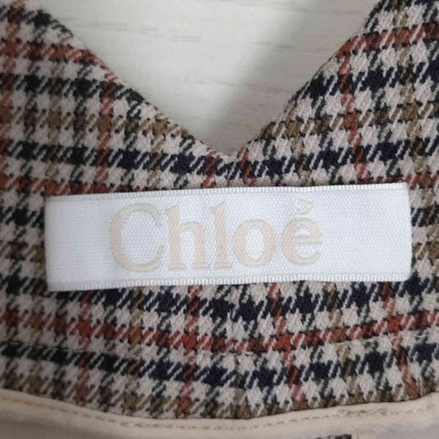 クロエ Chloe スロバキア製 千鳥格子 チェック ショートパンツ レディース EUR:38
