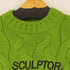 スカルプター SCULPTOR フロント刺繍ケーブルニット レディース ONE SIZE
