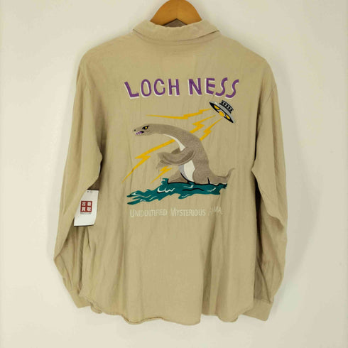 レジェンダ LEGENDA LOCH NESS ネス湖 ネッシー 刺繍カラーロングシャツ メンズ S