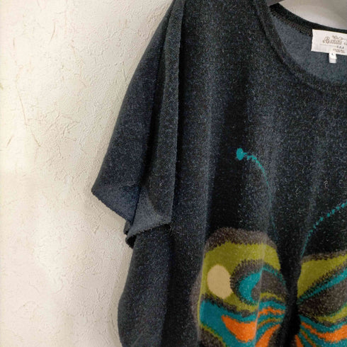 バナナリパブリック BANANA REPUBLIC バタフライ柄 ノースリーブニット レディース import:L