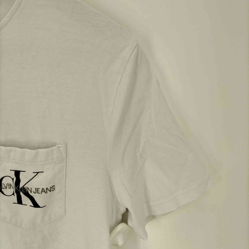 カルバンクライン CALVIN KLEIN ロゴ プリント 刺繍 ポケット クルー Tシャツ メンズ S/P/CH