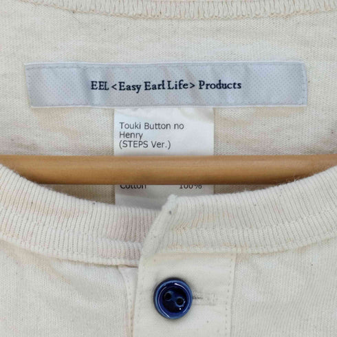 イールプロダクツ EEL Products Touki Button no Henry 陶器釦のヘンリー STEPS Ver. コットンカットソー メンズ JPN:M