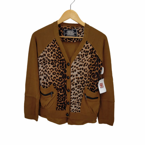 メゾンギルフィー MAISON GILFY レオパード切替カーディガン レディース M