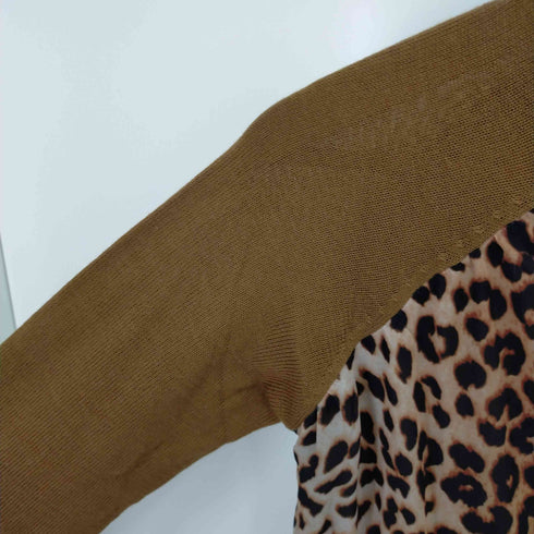 メゾンギルフィー MAISON GILFY レオパード切替カーディガン レディース M