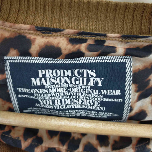 メゾンギルフィー MAISON GILFY レオパード切替カーディガン レディース M