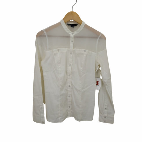 アルマーニエクスチェンジ ARMANI EXCHANGE バンドカラーシャツ レディース M