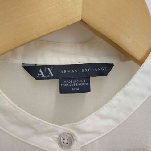 アルマーニエクスチェンジ ARMANI EXCHANGE バンドカラーシャツ レディース M
