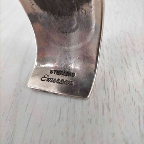 ナバホ NAVAJO EMARSON BILL STERLING スタンプワーク バングル メンズ